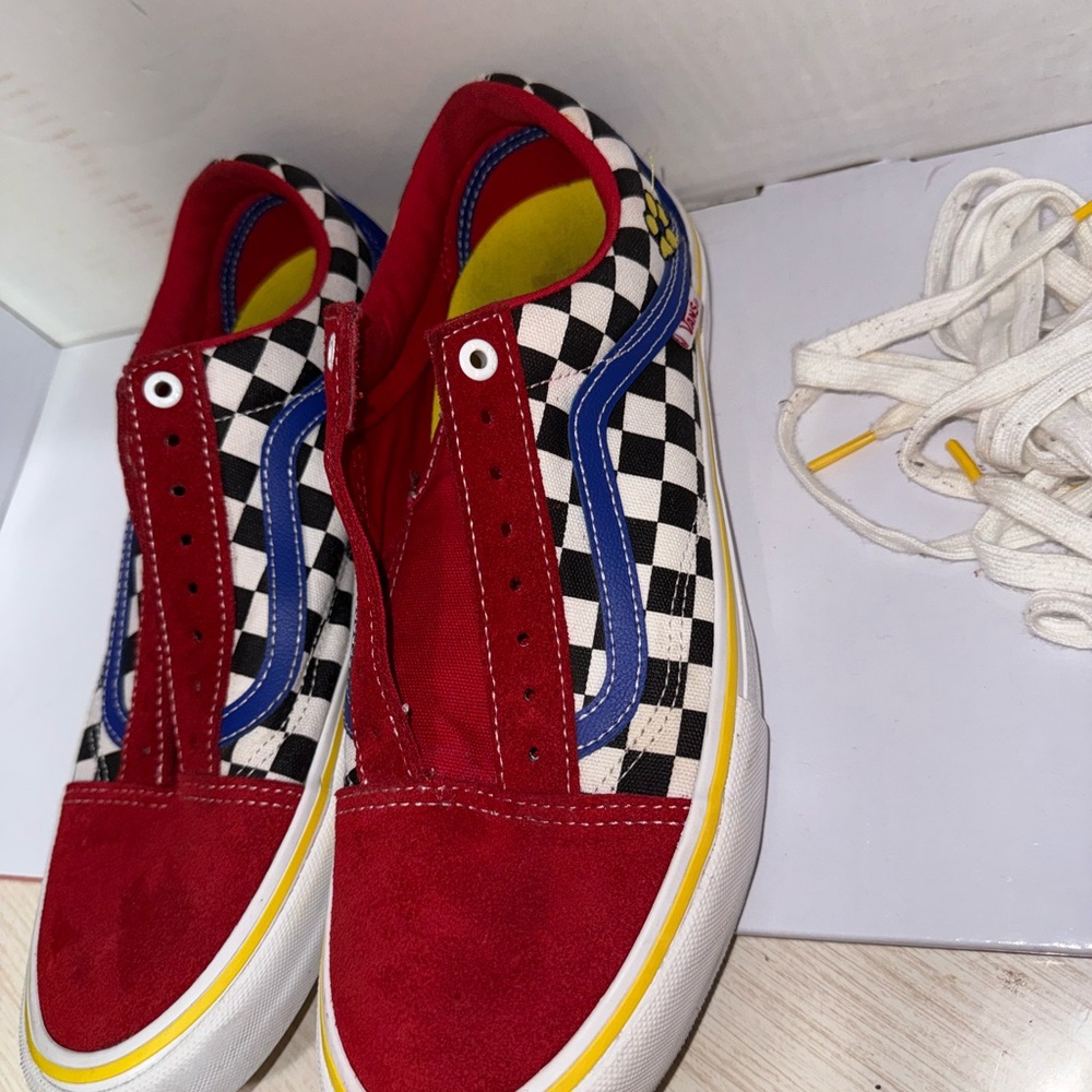 Vans Black and White Checkered Sneakers - Picture 3 of 8